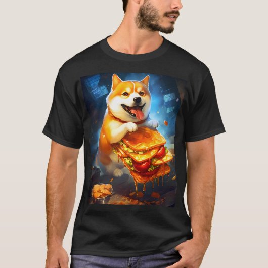 Nom-Nom de Shiba Inu T-shirt (Voorkant)
