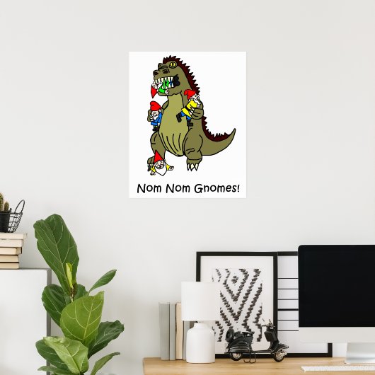 Nom Nom Gnomes Monster Poster (Thuiskantoor)