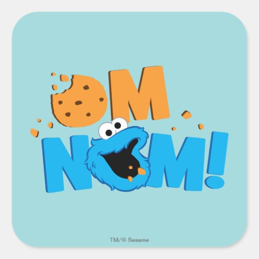 Nom Nom Koekje Vierkante Sticker (Voorkant)