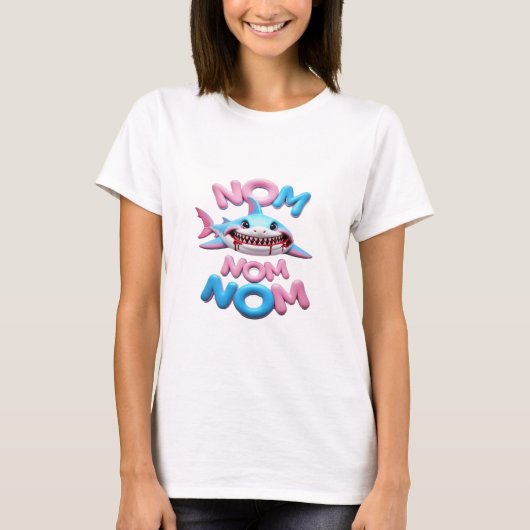 NOM NOM – Leuke Foodie T-shirts voor Hungry Souls (Voorkant)