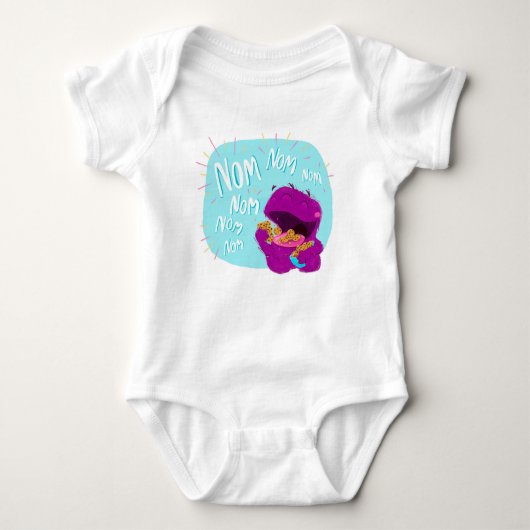 Nom Nom! Monster Baby bodysuit (Voorkant)