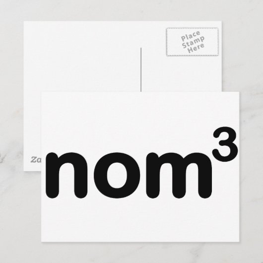 Nom nom nom briefkaart (Voorkant / Achterkant)