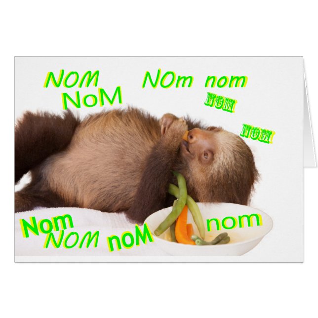 nom nom nom sloth (Voorkant Horizontaal)