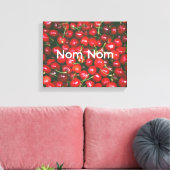 Nom Nom retro rode kersenkeuken diner Canvas Afdruk (Insitu (Woonkamer))