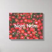 Nom Nom retro rode kersenkeuken diner Canvas Afdruk (Voorkant)