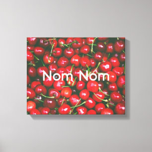 Nom Nom retro rode kersenkeuken diner Canvas Afdruk
