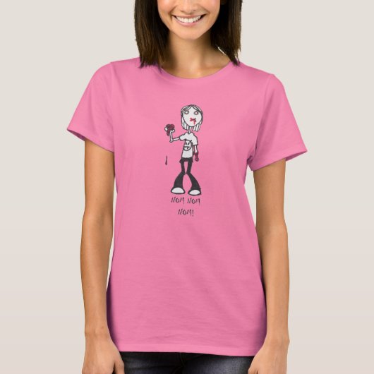 NOM NOM Zombie Ladie's T-Shirt (Voorkant)