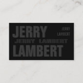 Nom Propre Black Visitekaartje (Achterkant)