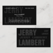 Nom Propre Black Visitekaartje (Voorkant / Achterkant)