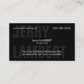 Nom Propre Black Visitekaartje (Voorkant)