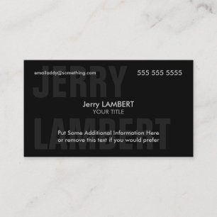 Nom Propre Black Visitekaartje