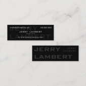 Nom Propre Modern Zwart Mini Visitekaartje (Voorkant / Achterkant)