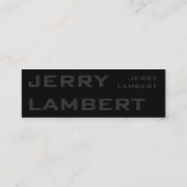 Nom Propre Modern Zwart Mini Visitekaartje (Achterkant)