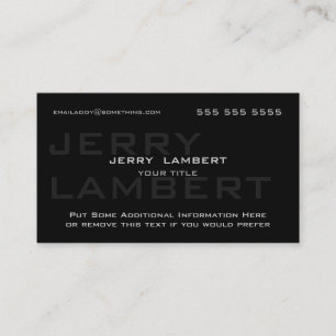 Nom Propre Modern Zwart Visitekaartje