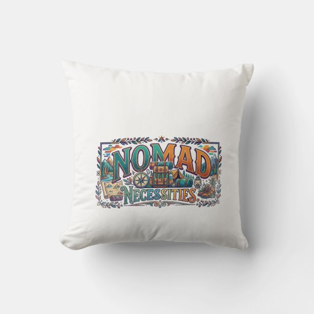 Nomad Necessities T-shirt Kussen (Voorkant)