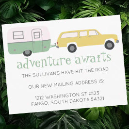 NOMAD Nieuw postadres AVONTUUR WACHT OP RV Briefkaart