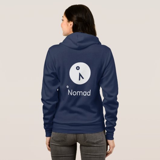 Nomad Women's Bella Canvas Full-Zip Hoodie (Achterkant volledig)