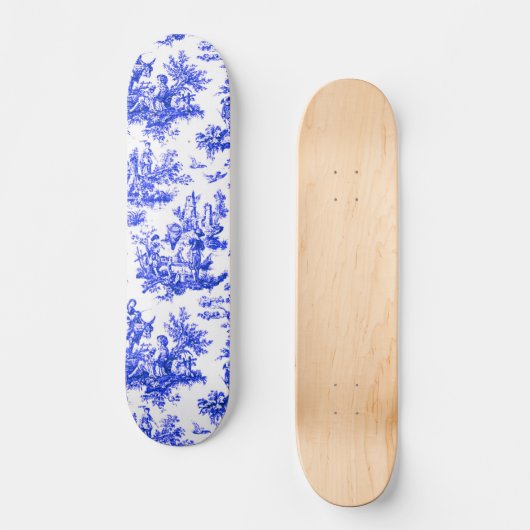 NOMADESAUSTRALIENS blue toile de Jouy Persoonlijk Skateboard (Voorkant)