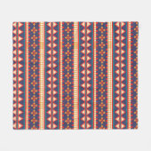Nomadic Threads | Aztec Patroon Dekbed Fleece Deken (Voorkant (Horizontaal))