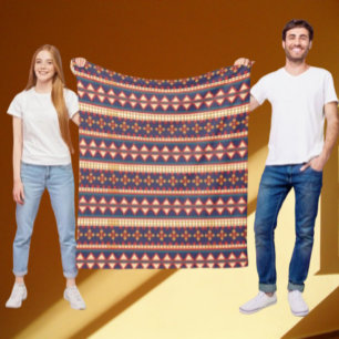 Nomadic Threads Aztec Patroon Dekbed Fleece Deken