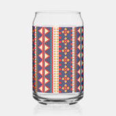 Nomadic Threads | Aztec Patroon Kan Glas (Voorkant)