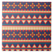 Nomadic Threads | Aztec Patroon Keramische Tegel Tegeltje (Voorkant)