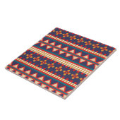 Nomadic Threads | Aztec Patroon Keramische Tegel Tegeltje (Zijkant)
