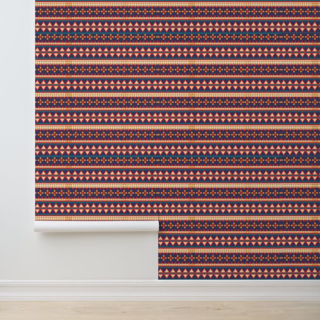 Nomadic Threads | Aztekenpatroon Behang (Applicatie)