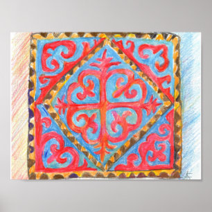 Nomadische wijsheid. Traditionele kunst in Centraa Poster