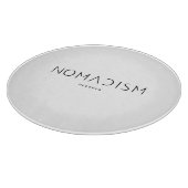 Nomadism Records Zwarte Logo Snijplank (Hoek)