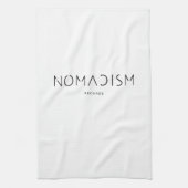 Nomadism Records Zwarte Logo Theedoek (Verticaal)