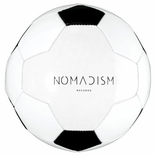Nomadism Records Zwarte Logo Voetbal (Voorkant)