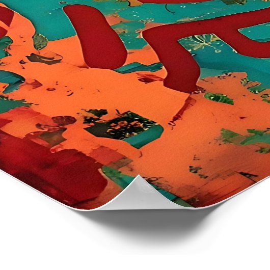 Nomad's Palette: Abstract avontuur in aardse tinte Poster (Hoek)