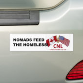 Nomads voeden daklozen bumpersticker (Op auto)