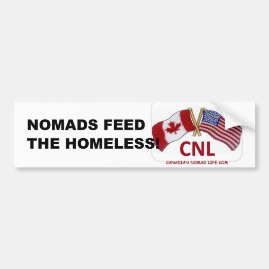 Nomads voeden daklozen bumpersticker (Voorkant)