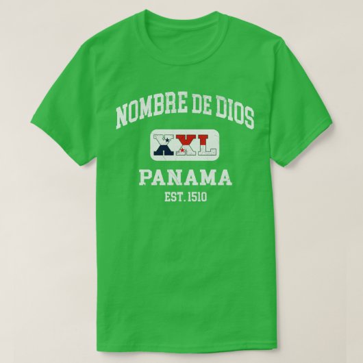 Nombre de Dios Panama XXL Atletisch ontwerp 1 T-shirt (Design voorkant)