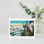 Nome, Alaska Steamer Corwin lossen vracht Briefkaart (Staand voorkant)