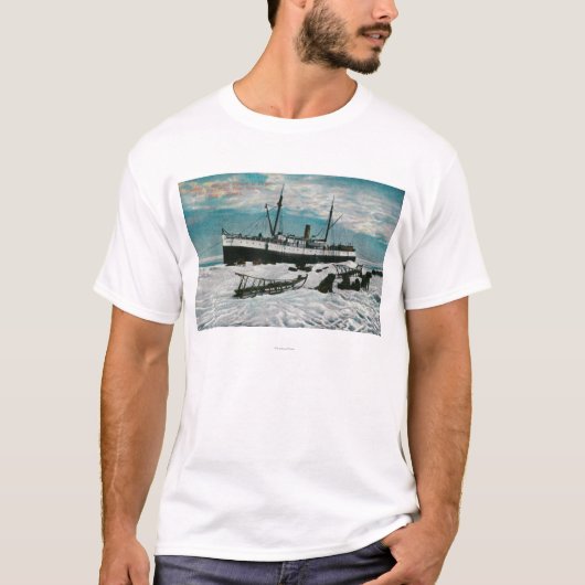 Nome, Alaska Uitzicht van Steamer op Ice Edge T-shirt (Voorkant)