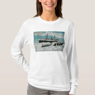 Nome, Alaska Uitzicht van Steamer op Ice Edge T-shirt