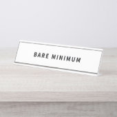 Nominaal minimum – minimaal humoristisch bordje (Voorkant)