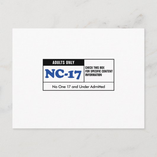 Nominale NC-17 Briefkaart (Voorkant)