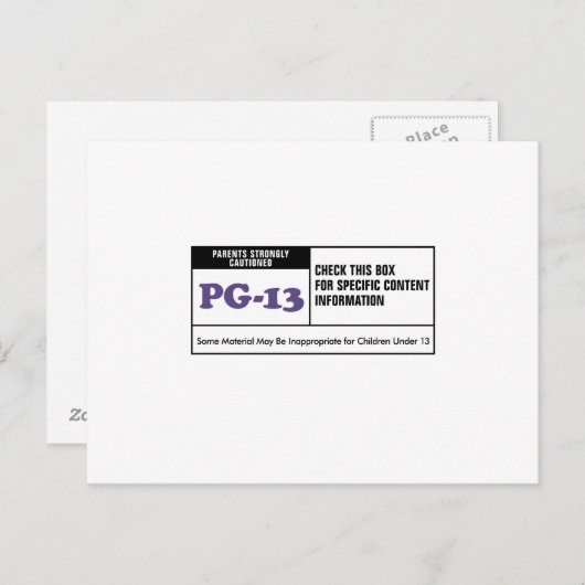 Nominale PG 13 Briefkaart (Voorkant / Achterkant)