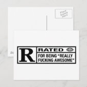 Nominale R voor geweldige Briefkaart (Voorkant / Achterkant)