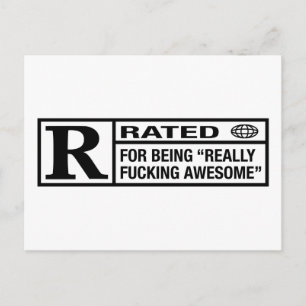 Nominale R voor geweldige Briefkaart