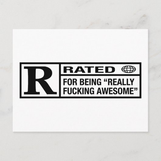 Nominale R voor geweldige Briefkaart (Voorkant)