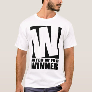 Nominale waarde W voor winnaar T-shirt