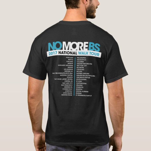 #NOMOREBS T-Shirt WALK Tour (Achterkant)