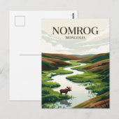 Nomrog Strict Beschermd Gebied Mongolië Briefkaart (Voorkant / Achterkant)