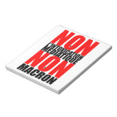 Non à l'INTOXICATION MEDIATIQUE NON à MACRON N Notitieblok (Linkerzijde)