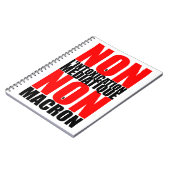 Non à l'INTOXICATION MEDIATIQUE NON à MACRON Noteb Notitieboek (Linkerzijde)